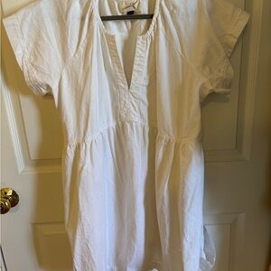 White Short Sleeve Dress